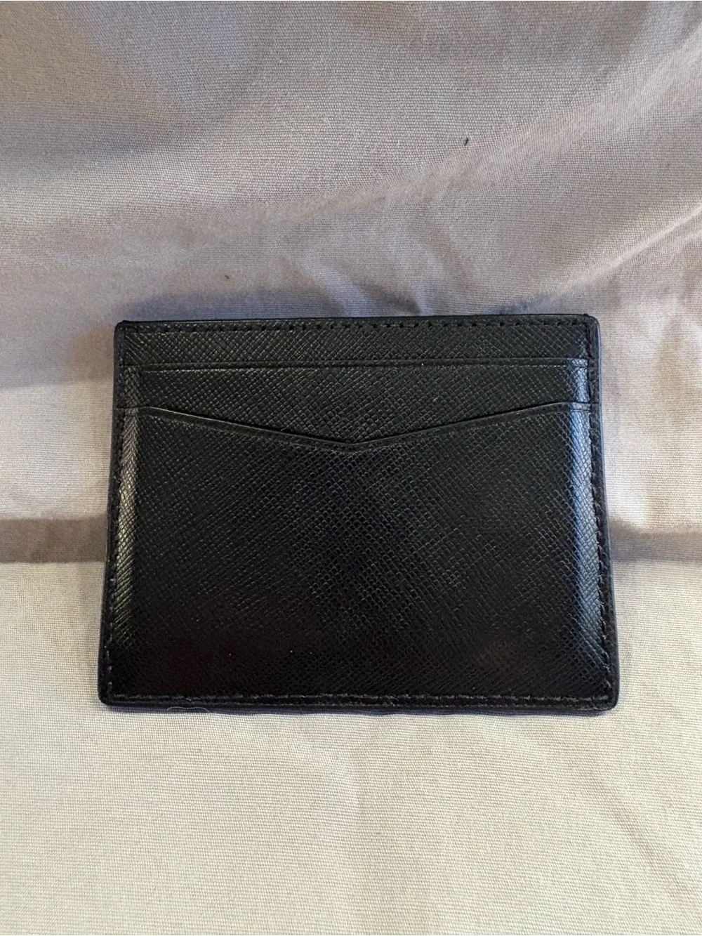 kate spade Black Leather Slim Card Case with Gold Logo